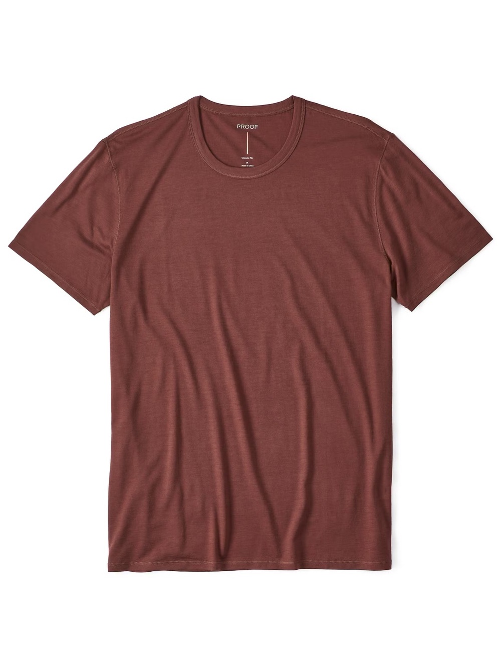 Proof Huckberry 72 Hour T-Shirt Oxblood Red Merino Wool Medium